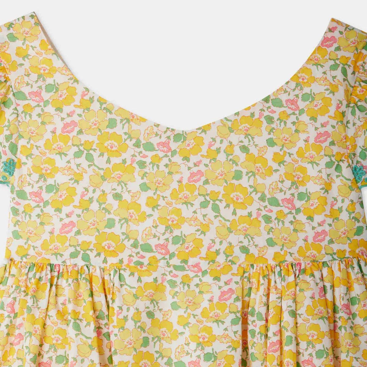 Emina embroidered dress made with Liberty fabrics