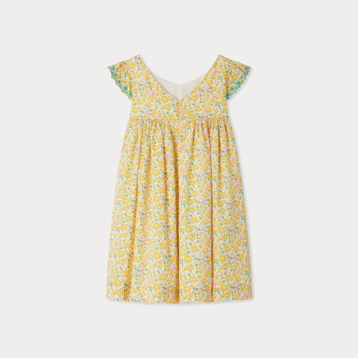 Emina embroidered dress made with Liberty fabrics