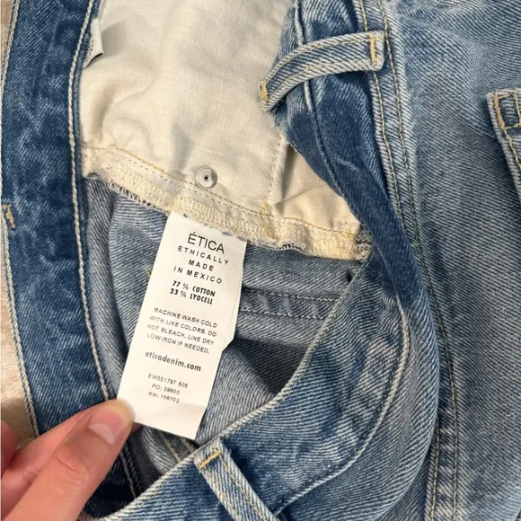 Etica Skylar cuffed denim boy shorts