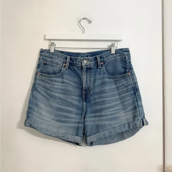 Etica Skylar cuffed denim boy shorts