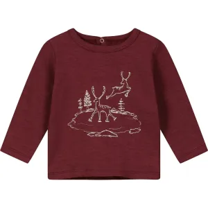 Ettie   H Bronnen T-shirt in Burgundy Skates
