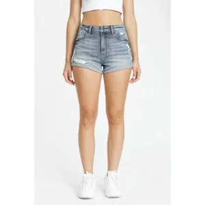 EUNINA NWT Kara Super High Rise Denim Jean Shorts Size M