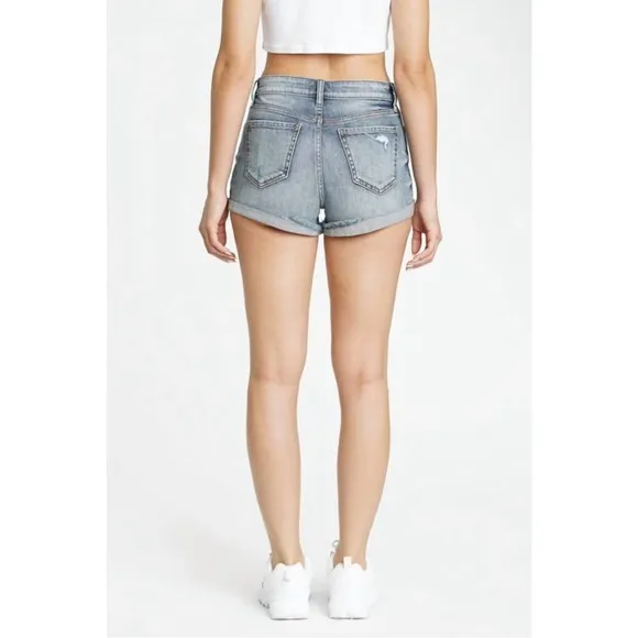 EUNINA NWT Kara Super High Rise Denim Jean Shorts Size M