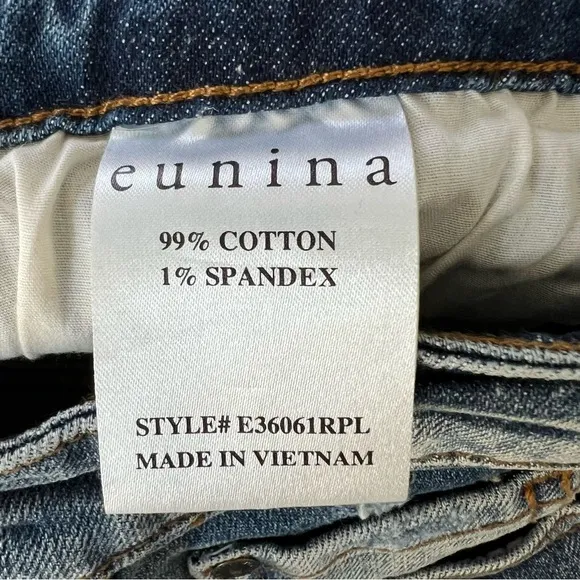 EUNINA NWT Kara Super High Rise Denim Jean Shorts Size M