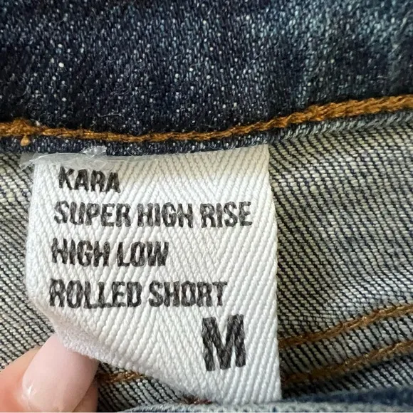 EUNINA NWT Kara Super High Rise Denim Jean Shorts Size M