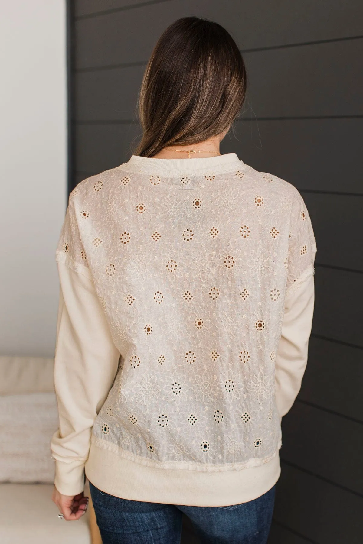 Fabulous Reputation Floral Pullover Top- Ivory