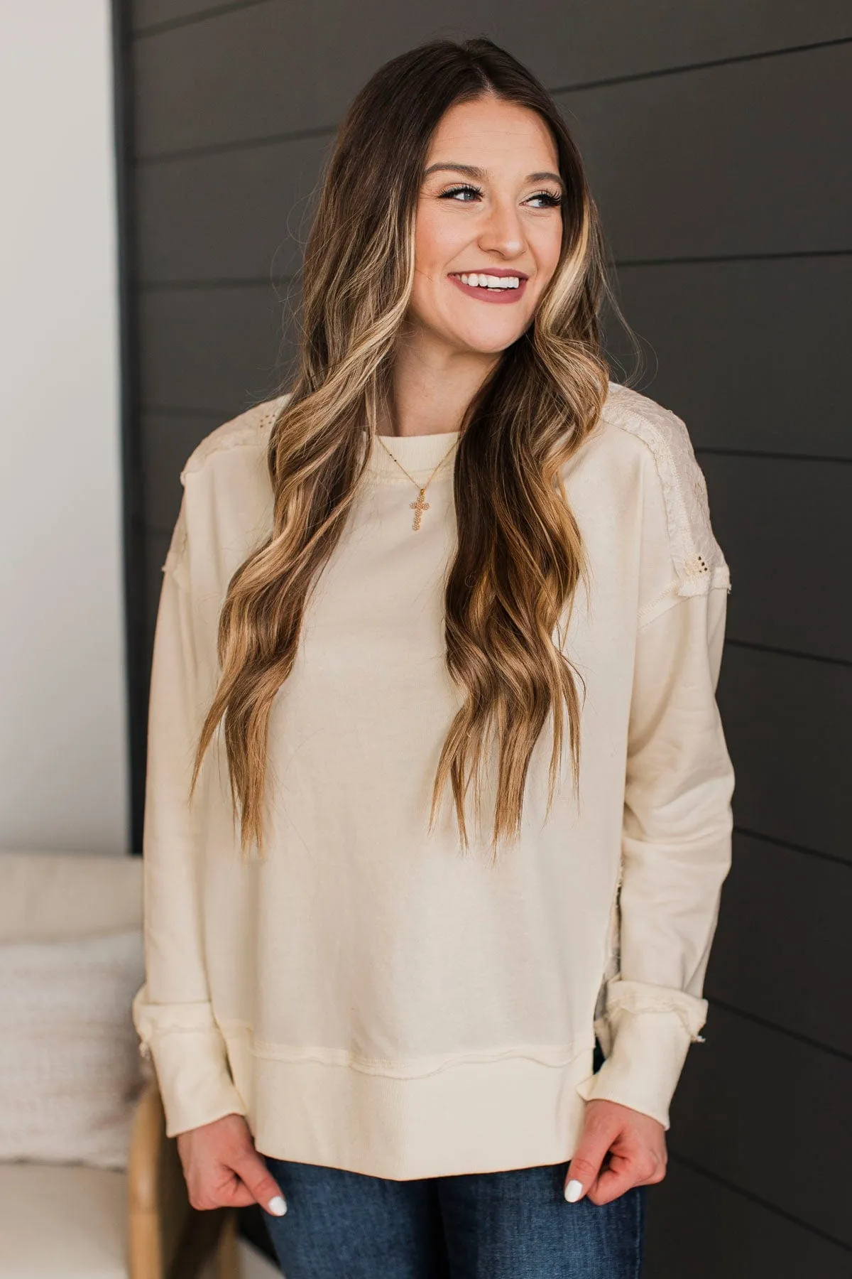 Fabulous Reputation Floral Pullover Top- Ivory