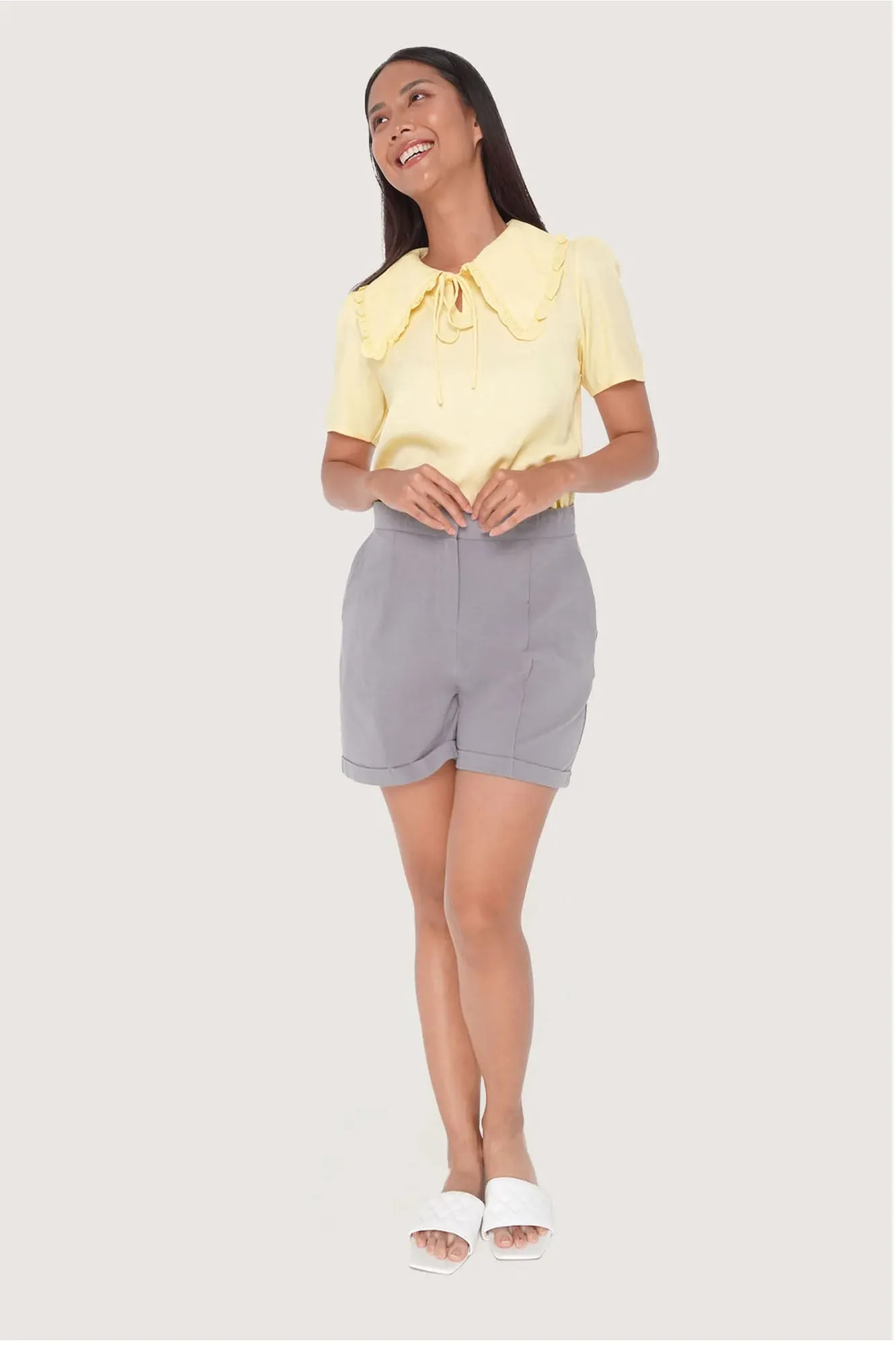 Fine Line Pintuck Shorts