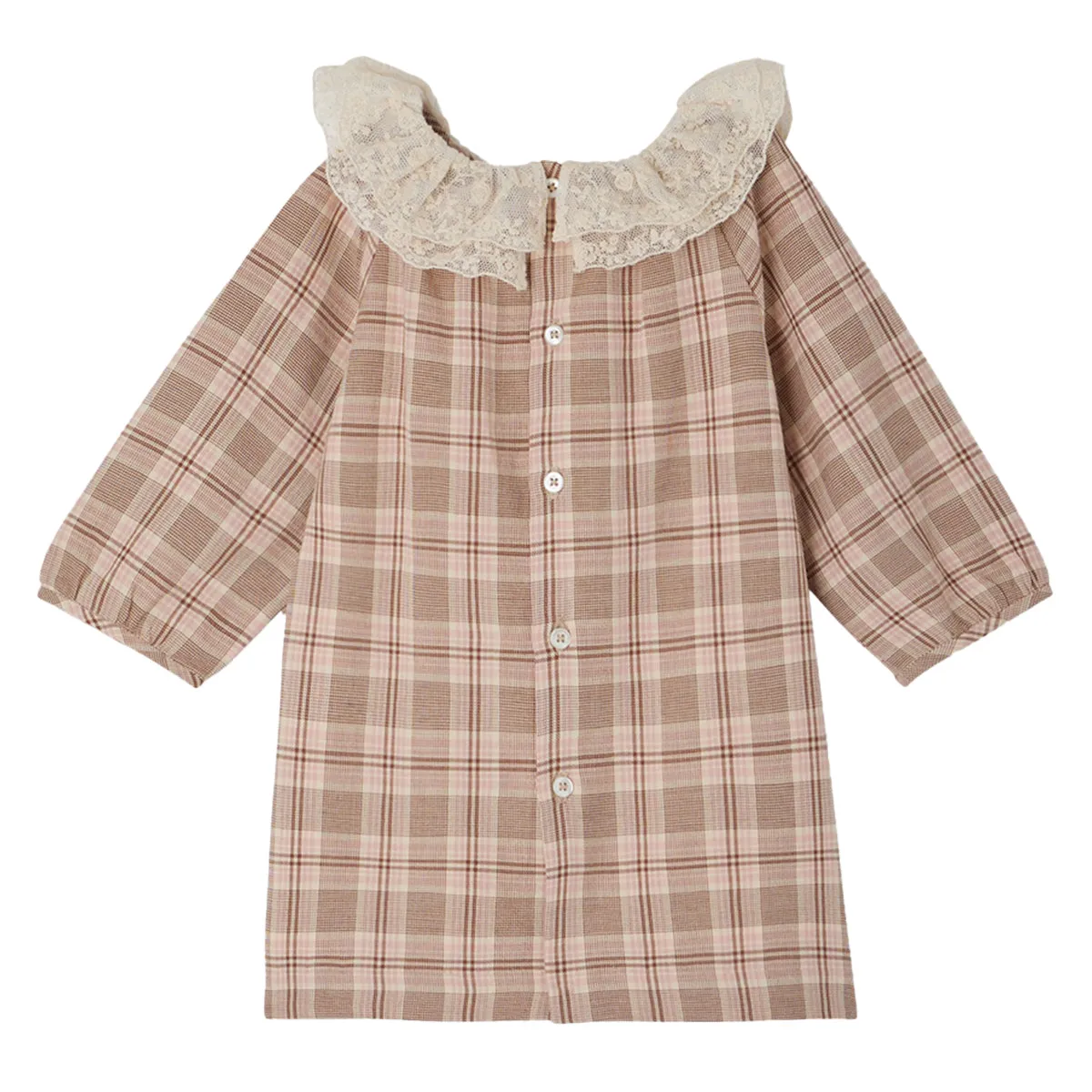Flavili Faded Pink Check Dress