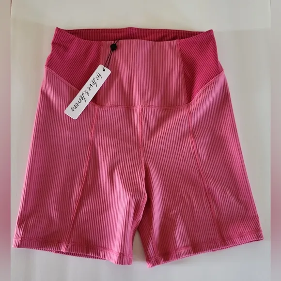 For Love and Lemons High Waist Solid Biker Shorts NWT.