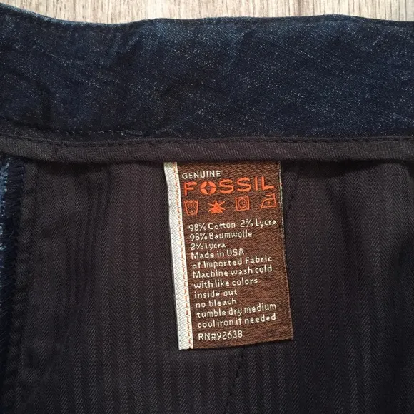 Fossil Retro High Waist Denim Shorts Size 27