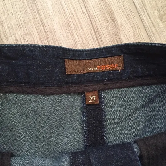Fossil Retro High Waist Denim Shorts Size 27