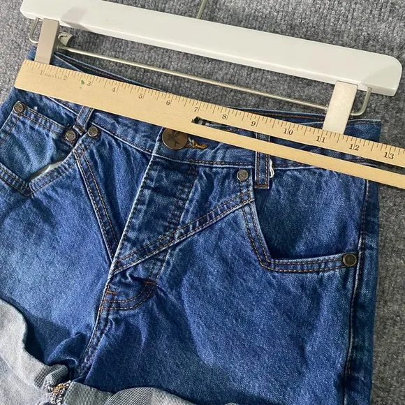 Free People x One Teaspoon Shorts 24 Blue Denim Hawks High Rise Cuffed