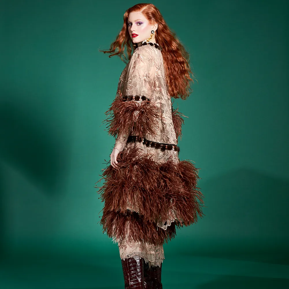 Fringe And Ruffle Coat