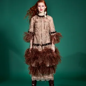 Fringe And Ruffle Coat