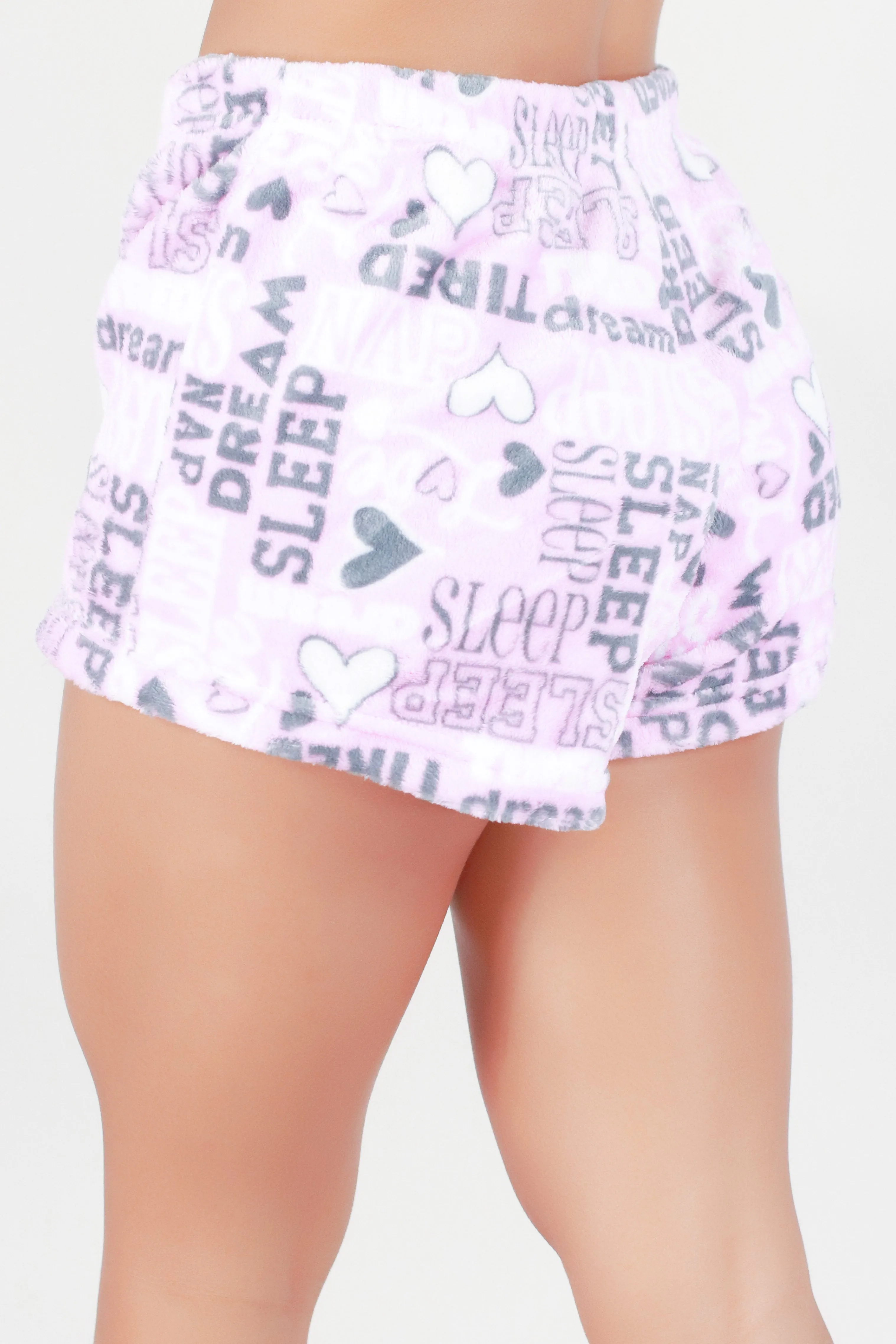 FUZZY SLEEP SHORTS