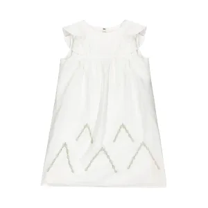 Girls Farah Embroidered Dress - White