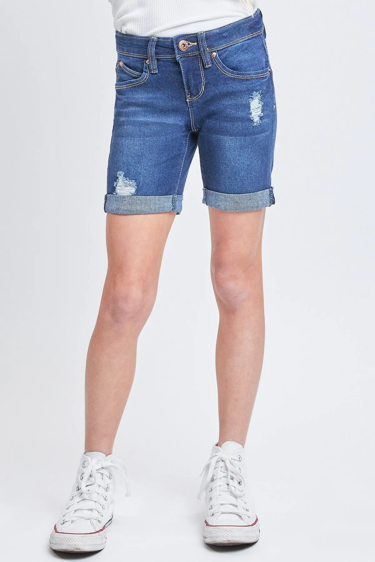 Girls WannaBettaFit Mid-Rise Bike Shorts, Pack of 12