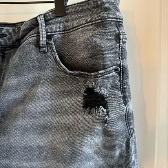 Good American Good Curve High Waist Cut Off Shorts