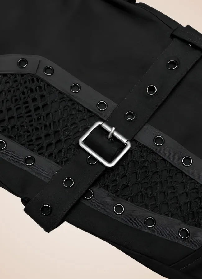 Gothic Punk Hollow Mesh Pants