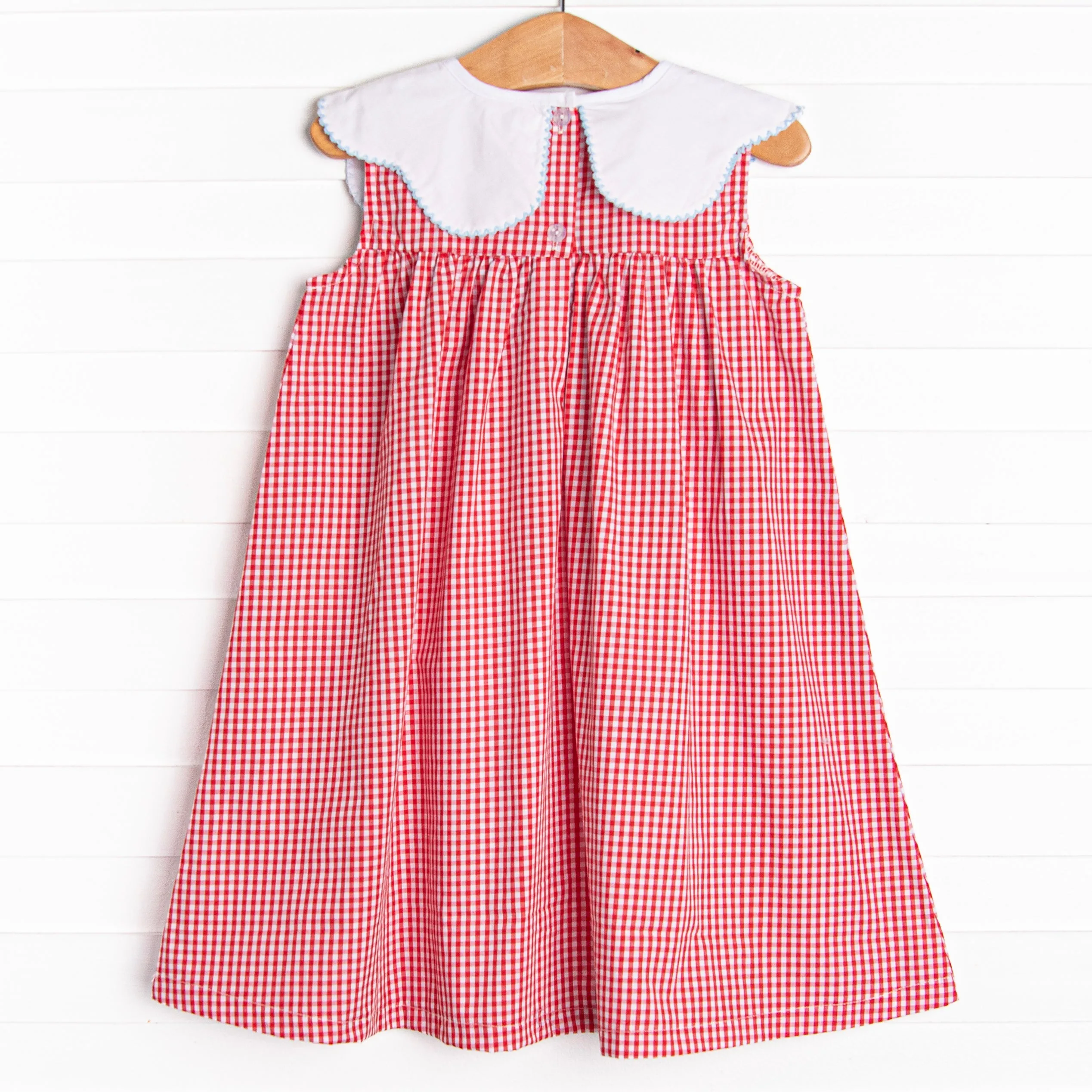 Grand Old Flag Embroidered Dress, Red