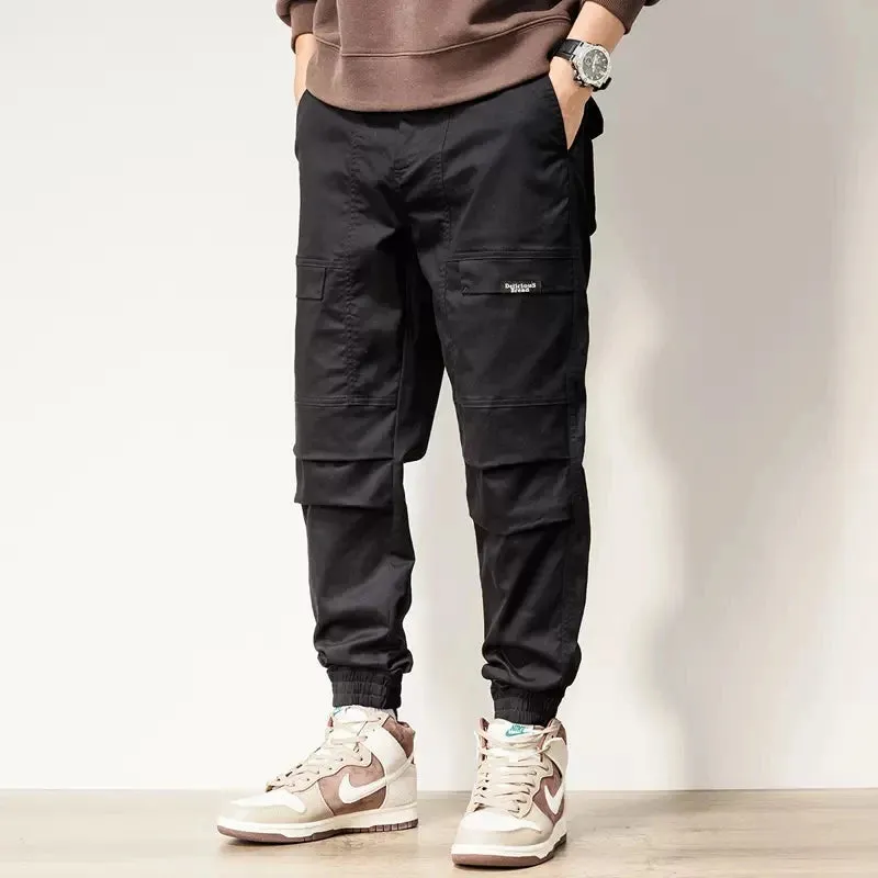 Gray Baggy Pencil Pants - Men's Autumn Sport Joggers for Streetwear Casual Comfort