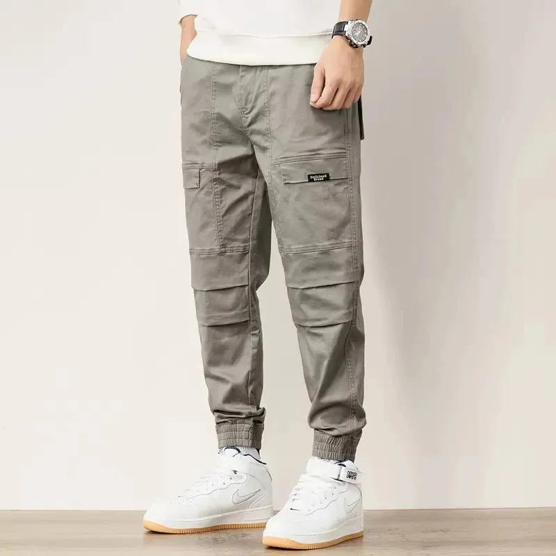 Gray Baggy Pencil Pants - Men's Autumn Sport Joggers for Streetwear Casual Comfort