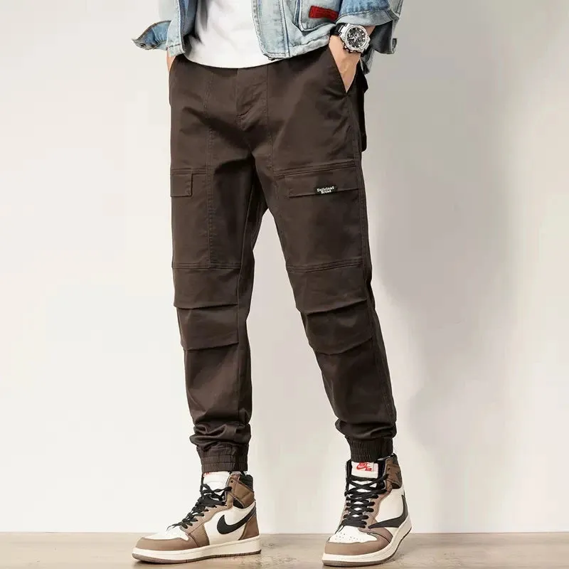 Gray Baggy Pencil Pants - Men's Autumn Sport Joggers for Streetwear Casual Comfort