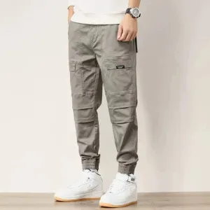 Gray Baggy Pencil Pants - Men's Autumn Sport Joggers for Streetwear Casual Comfort
