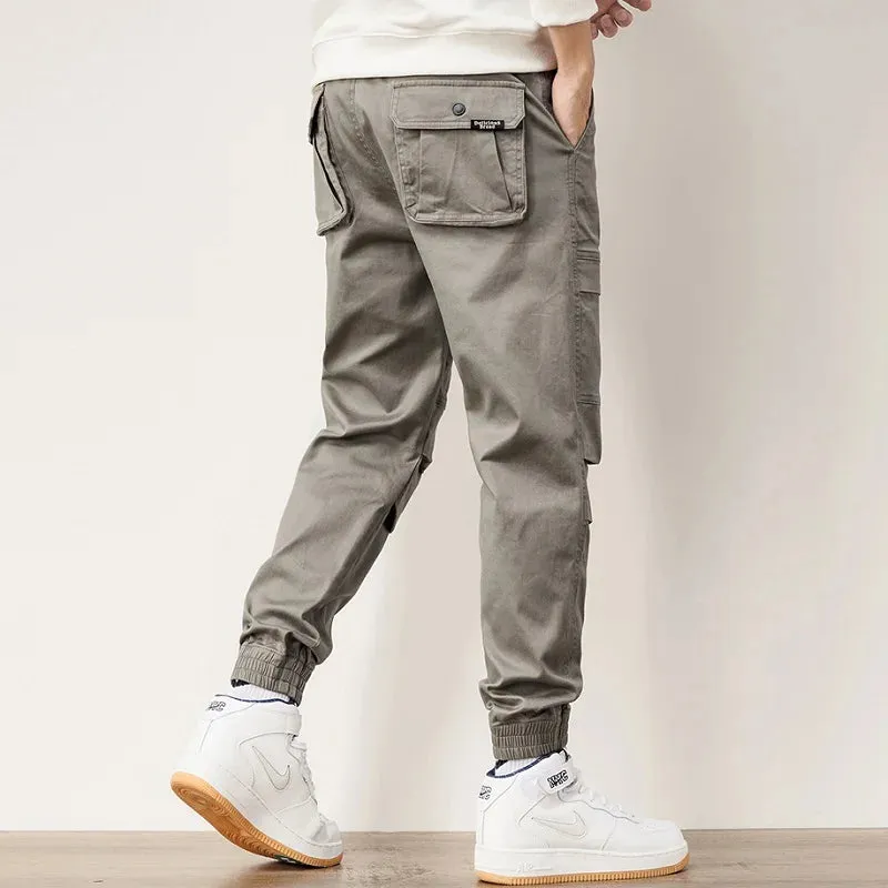 Gray Baggy Pencil Pants - Men's Autumn Sport Joggers for Streetwear Casual Comfort