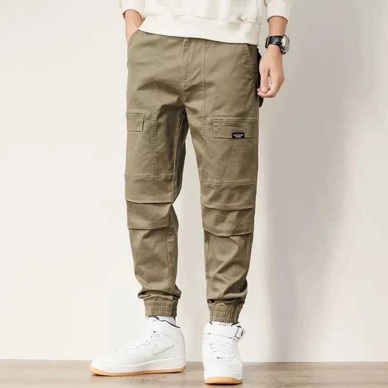 Gray Baggy Pencil Pants - Men's Autumn Sport Joggers for Streetwear Casual Comfort