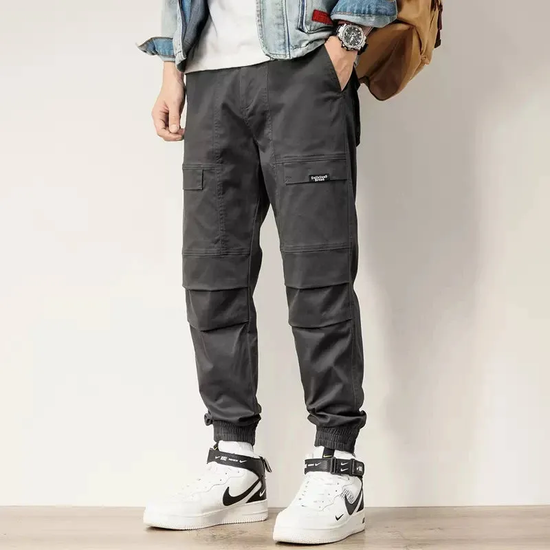 Gray Baggy Pencil Pants - Men's Autumn Sport Joggers for Streetwear Casual Comfort