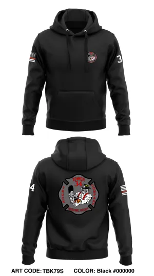 Green Knoll Fire Department Store 1  Core Men's Hooded Performance Sweatshirt - TBK79S