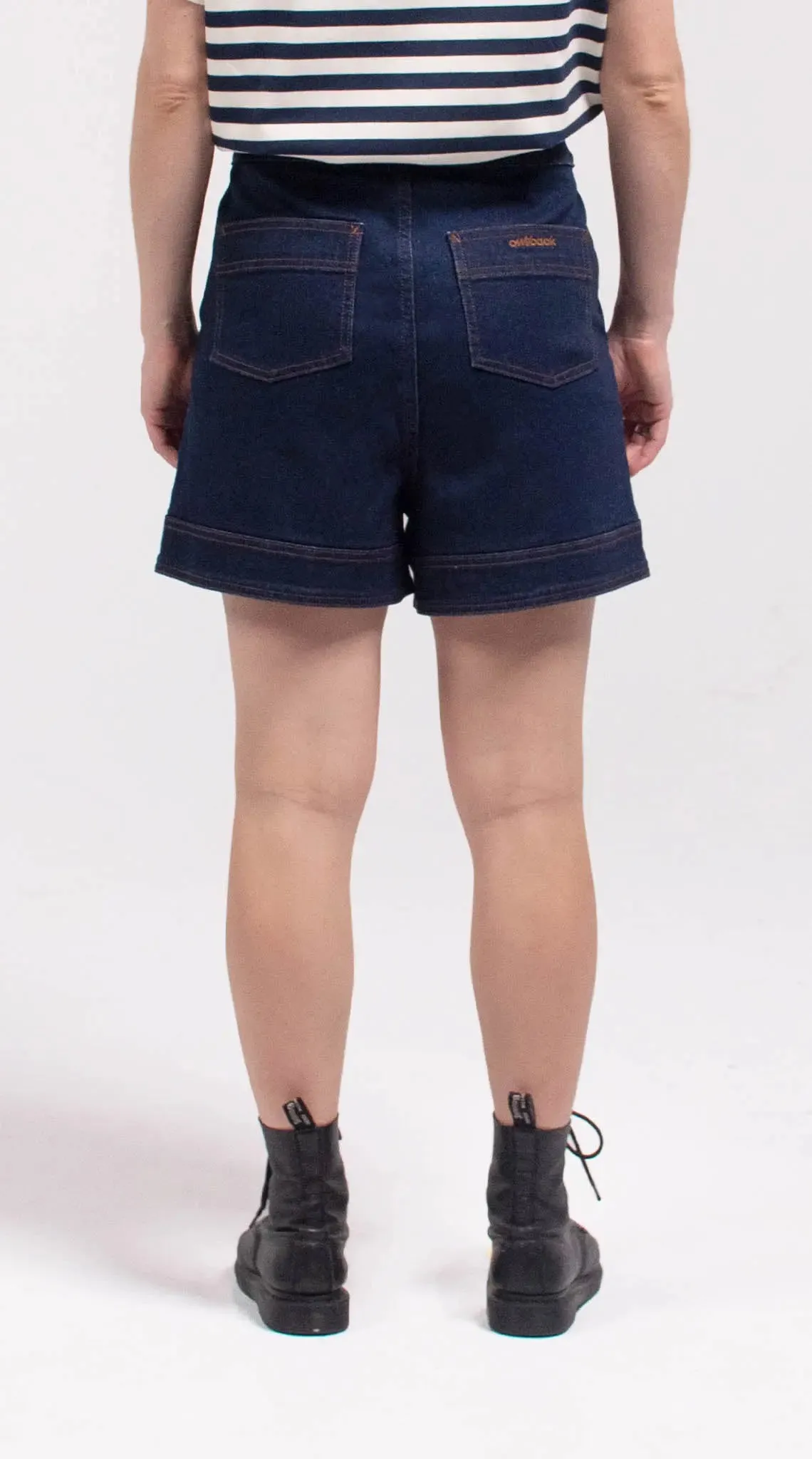 Grevillea High-Waist Denim Shorts - Denim