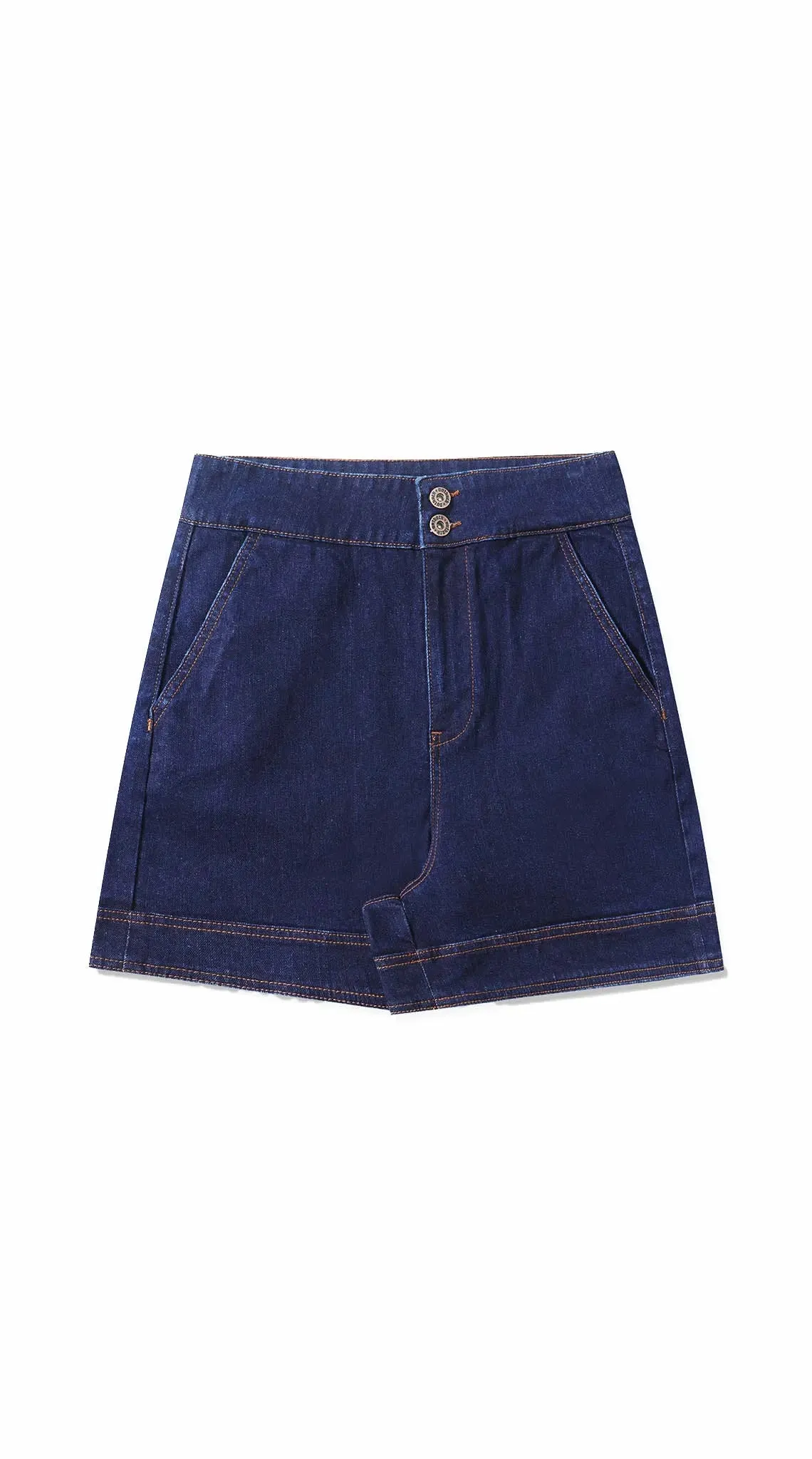Grevillea High-Waist Denim Shorts - Denim