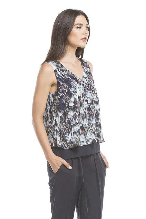 Hailey Tank | Blue Floral P