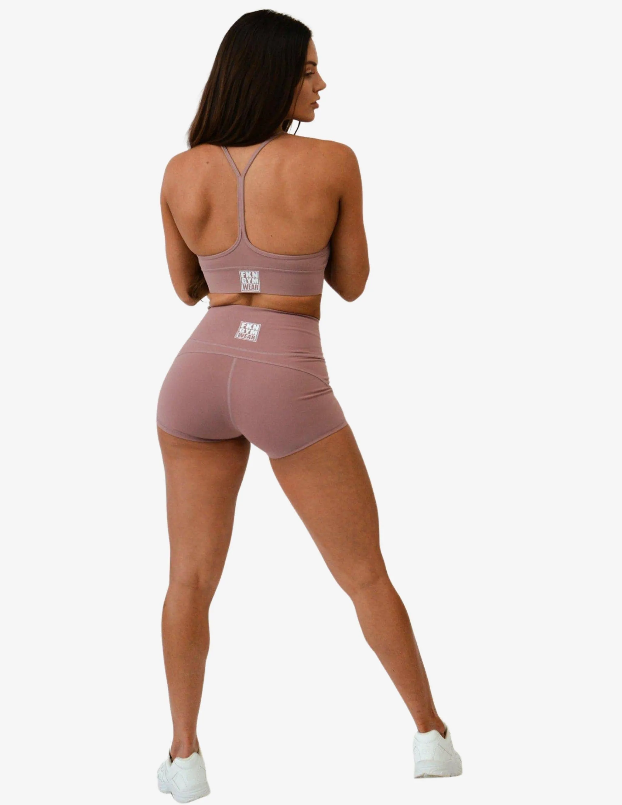 HIGH WAIST GYM SHORTS | LILAC