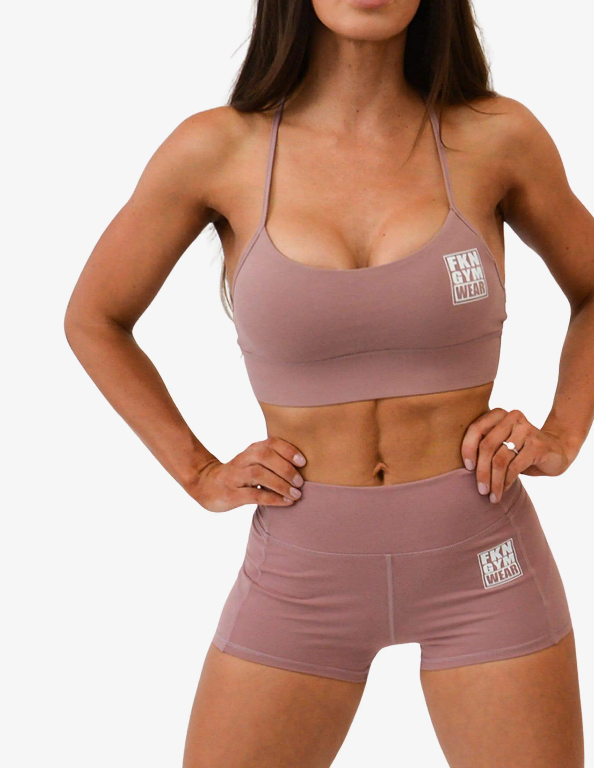 HIGH WAIST GYM SHORTS | LILAC