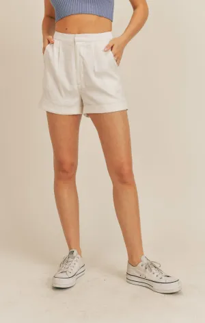 High Waist Pleated Shorts