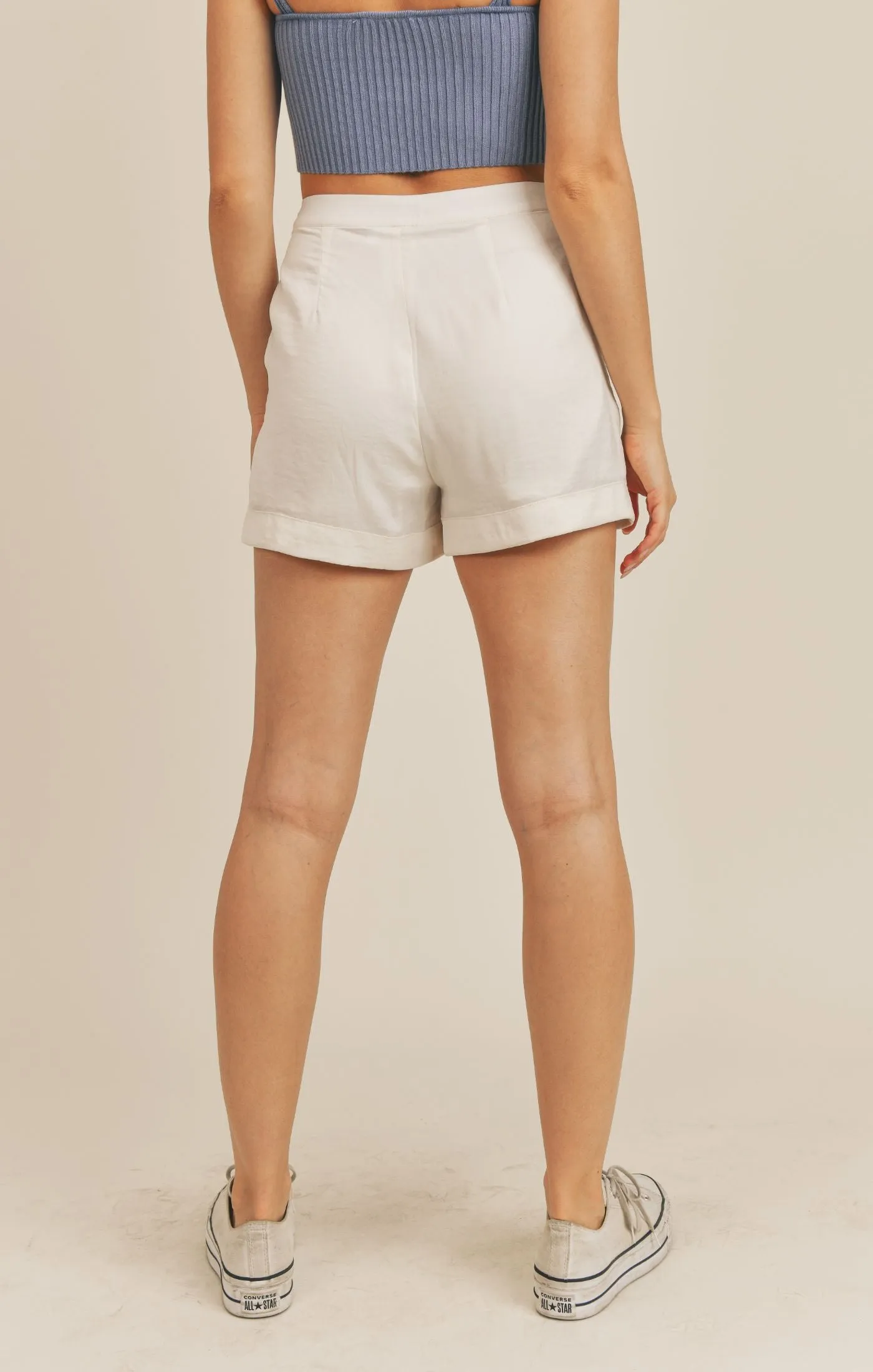 High Waist Pleated Shorts