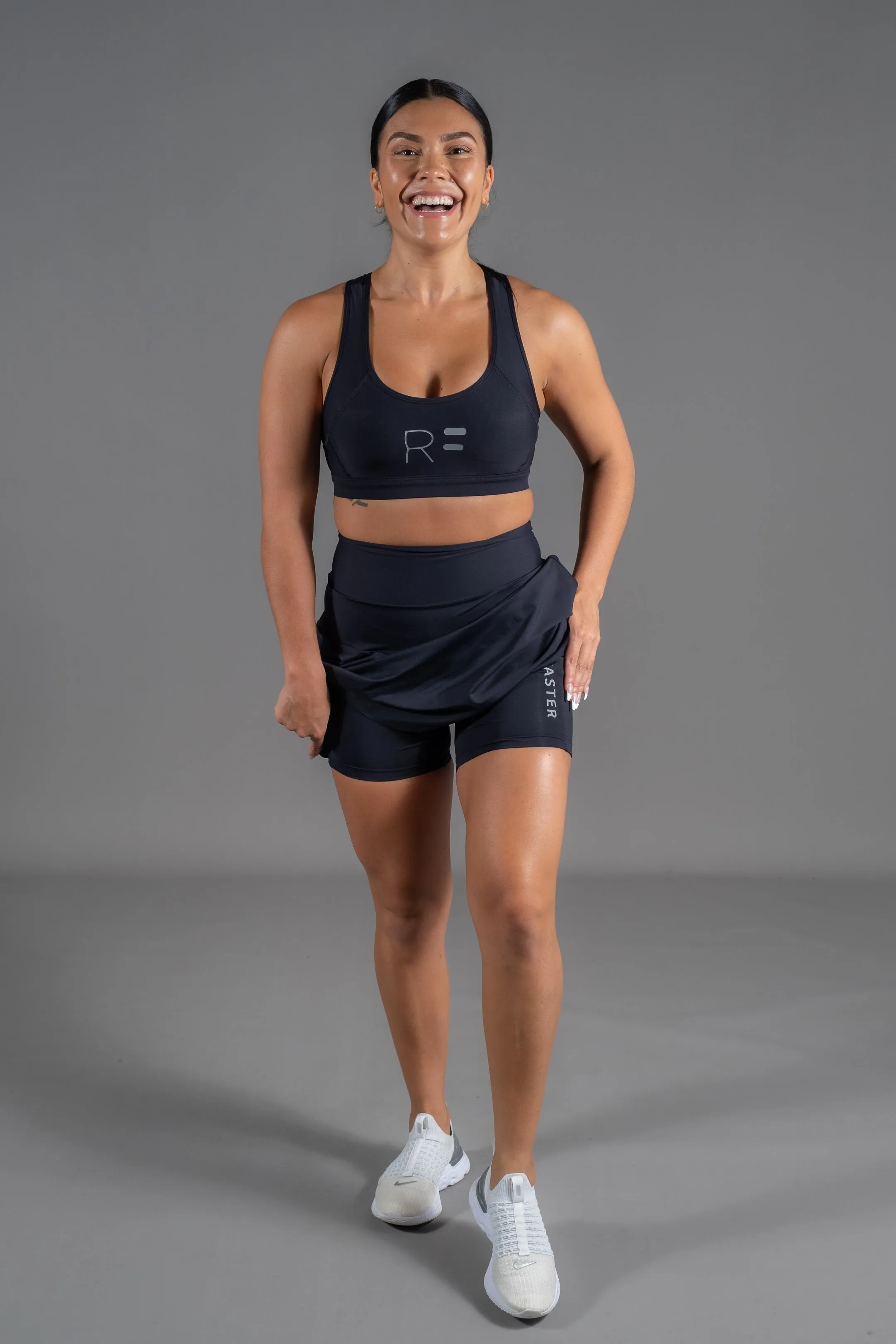 High Waist Saskia Skort - Black