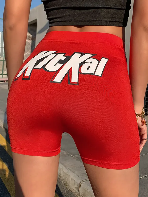 High Waist Skinny Shorts