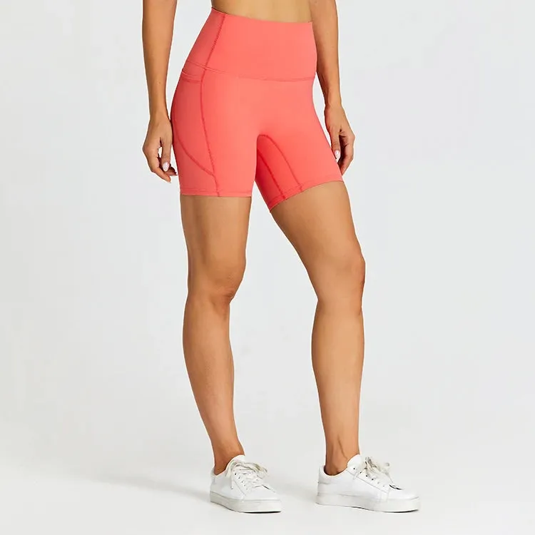 High Waist Yoga Shorts for Women - Tummy Control Fitness Athletic Running Shorts