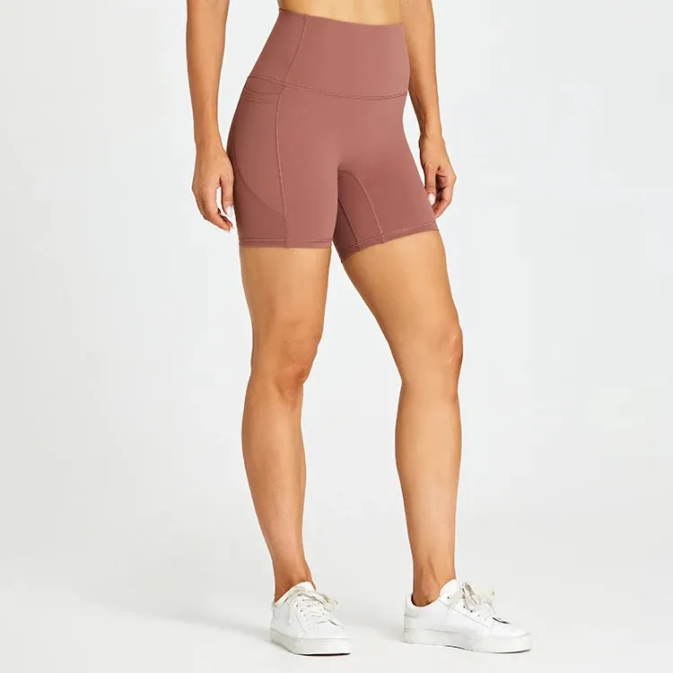 High Waist Yoga Shorts for Women - Tummy Control Fitness Athletic Running Shorts