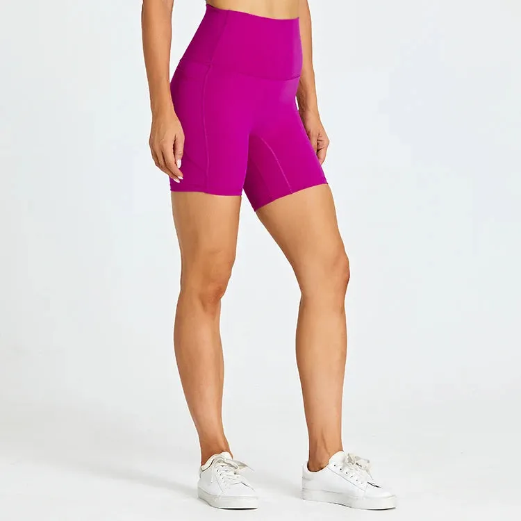High Waist Yoga Shorts for Women - Tummy Control Fitness Athletic Running Shorts
