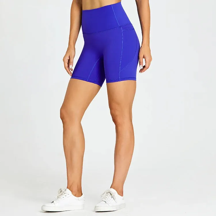 High Waist Yoga Shorts for Women - Tummy Control Fitness Athletic Running Shorts