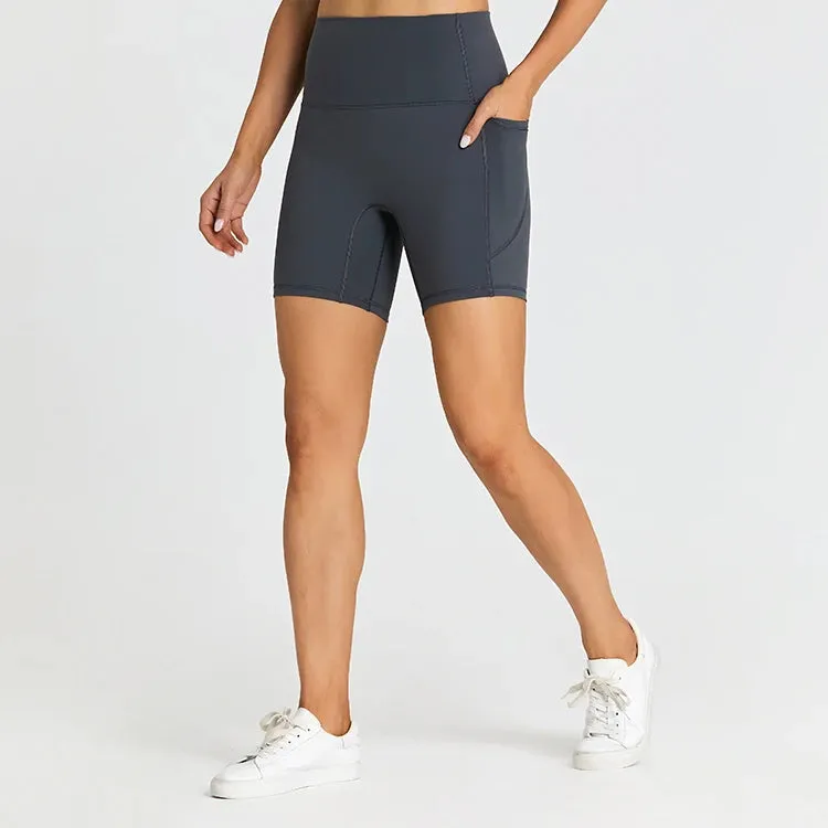 High Waist Yoga Shorts for Women - Tummy Control Fitness Athletic Running Shorts