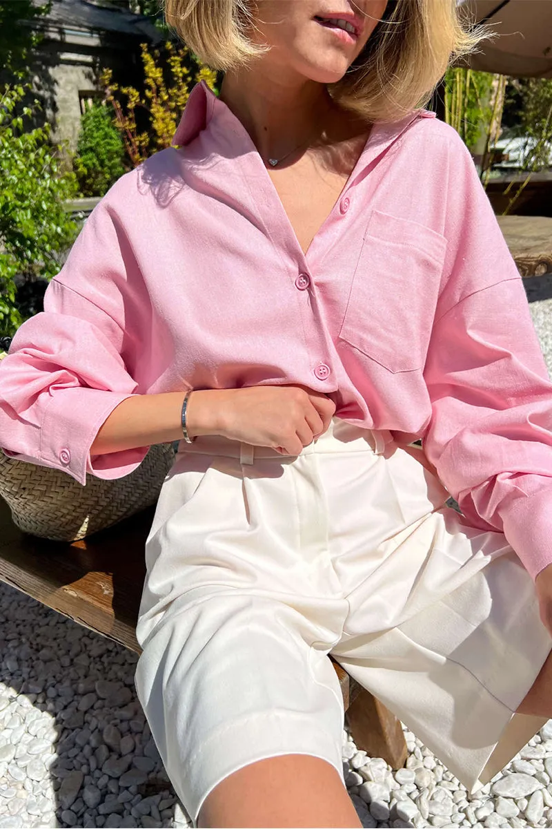 HPP1215 Solid High-Waist Shorts
