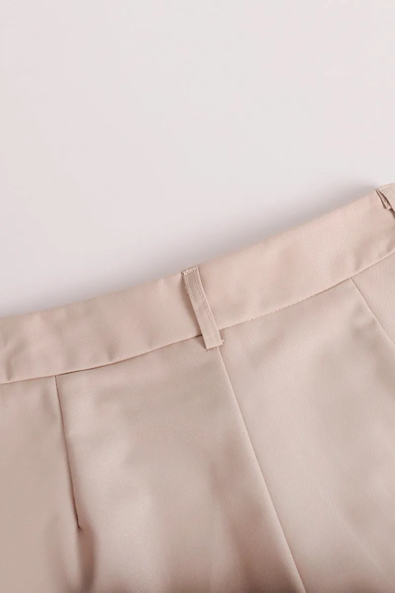 HPP1215 Solid High-Waist Shorts
