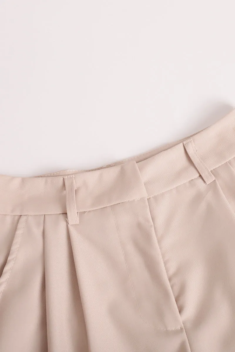 HPP1215 Solid High-Waist Shorts